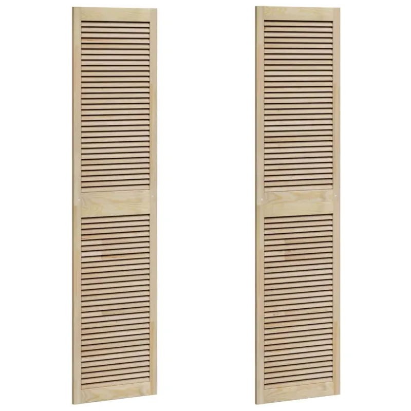 Spintelės durys su durimis 2 pcs Natūrali 201 x 2,1 x 49,5 cm