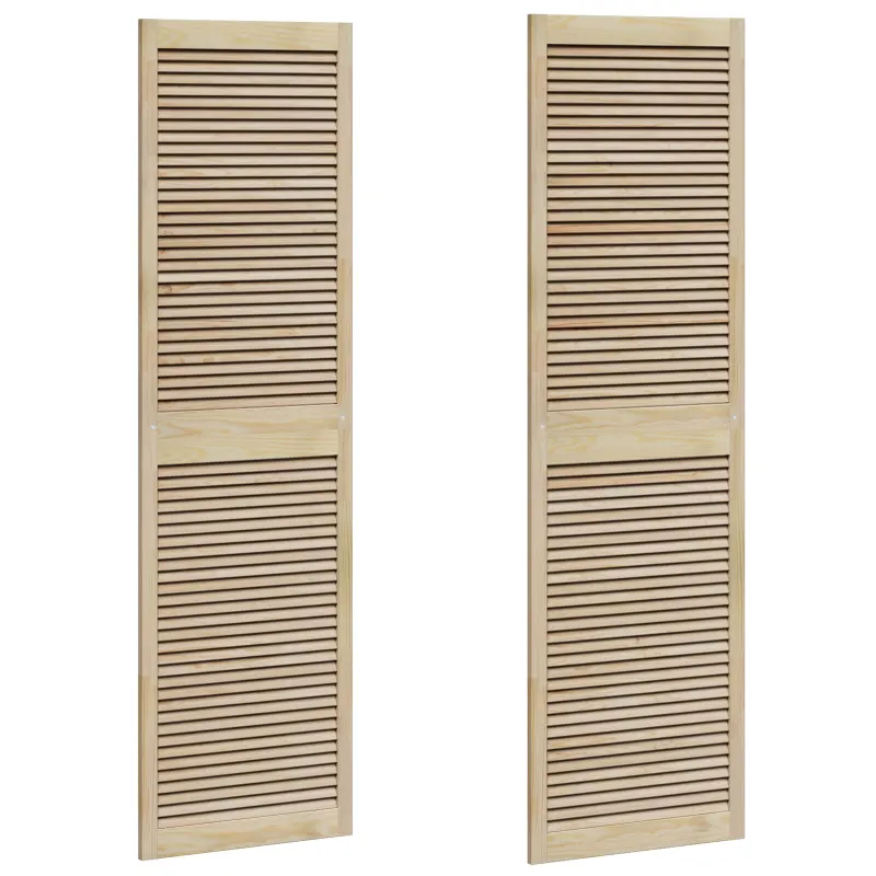 Spintelės durys su durimis 2 pcs Natūrali 201 x 2,1 x 59,5 cm