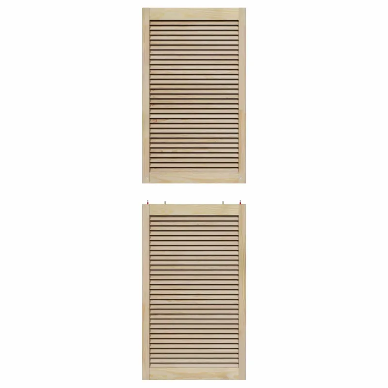 Spintelės durys su durimis 2 pcs Natūrali 201 x 2,1 x 59,5 cm