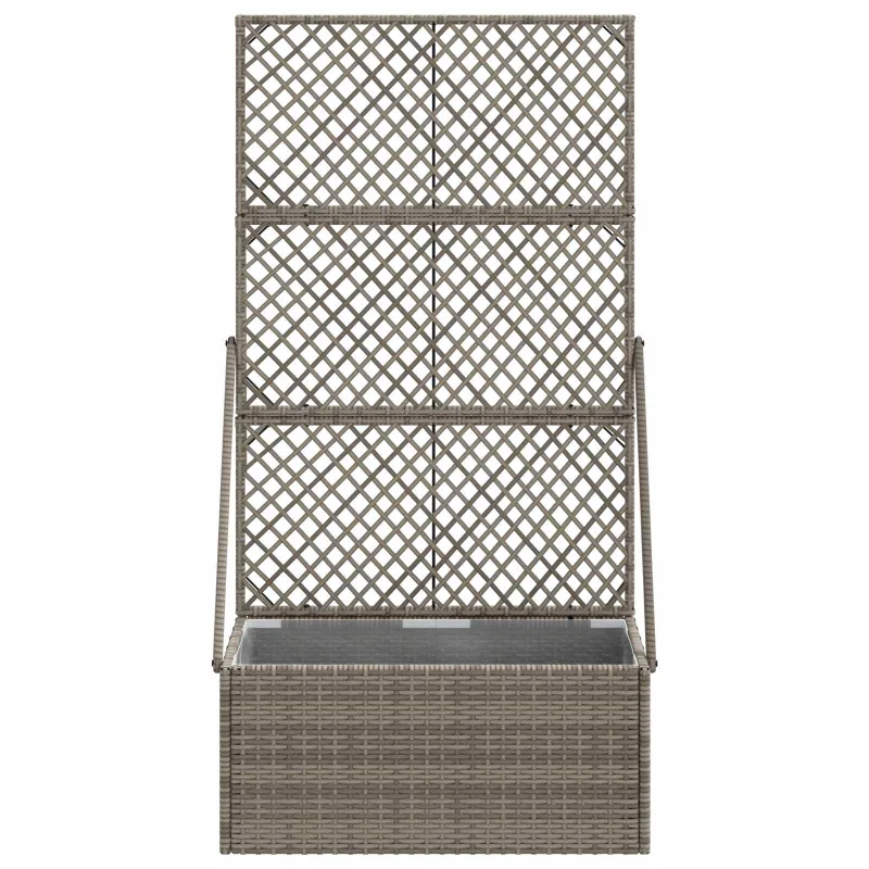 Sodas vazonas su trellis Pilka 70 x 30 x 135 cm poliratanas