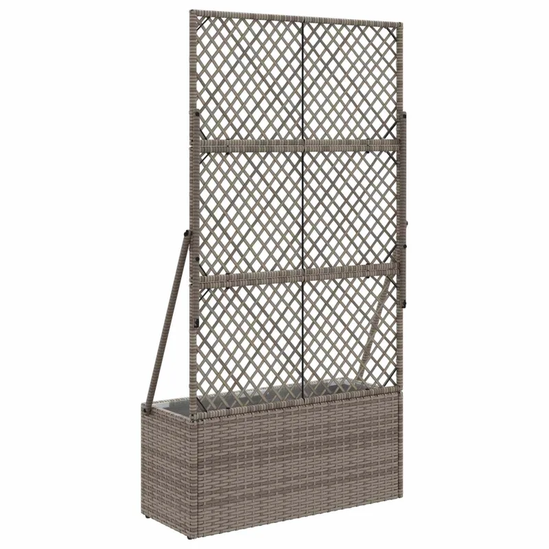 Sodas vazonas su trellis Pilka 70 x 30 x 135 cm poliratanas