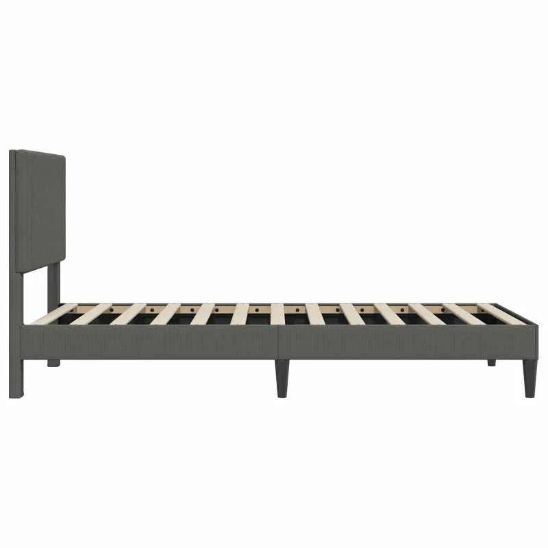 Lovos rėmas Tamsiai pilka 100 x 200 cm Kordūrinis audinys