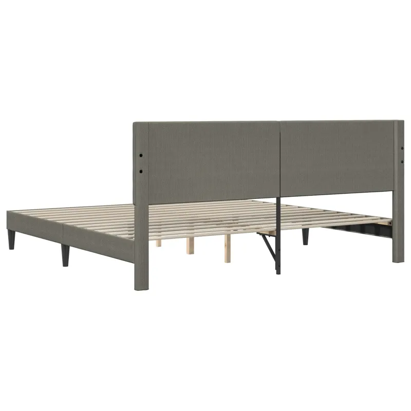 Lovos rėmas Šviesiai pilka 200 x 200 cm Kordūrinis audinys