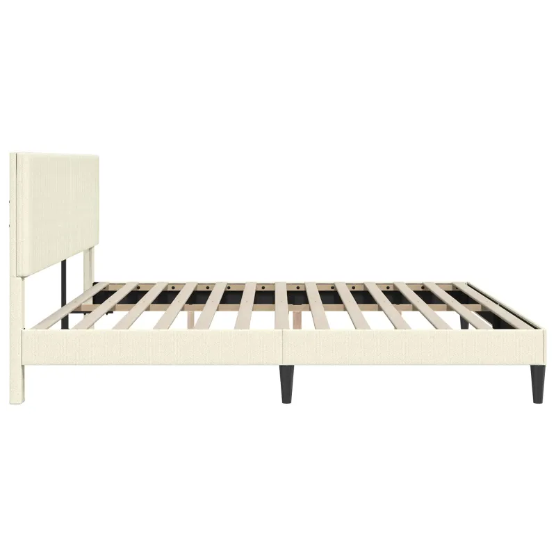 Lovos rėmas Kreminė 200 x 200 cm Kordūrinis audinys