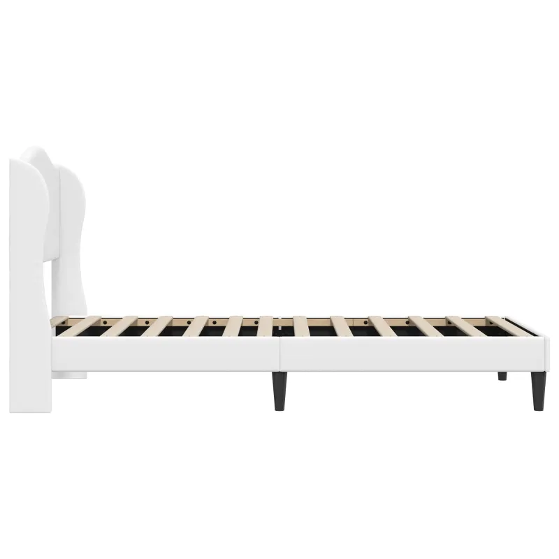 Lovos rėmas su galvūgalio Balta 90 x 200 cm Dirbtinė oda