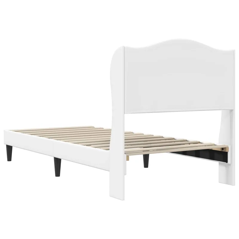 Lovos rėmas su galvūgalio Balta 90 x 200 cm Dirbtinė oda