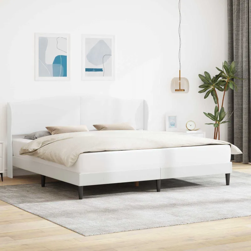 Lovos rėmas su galvūgalio Balta 180 x 200 cm Dirbtinė oda