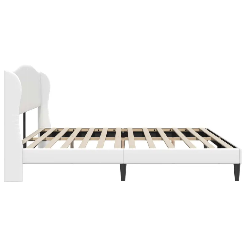 Lovos rėmas su galvūgalio Balta 180 x 200 cm Dirbtinė oda