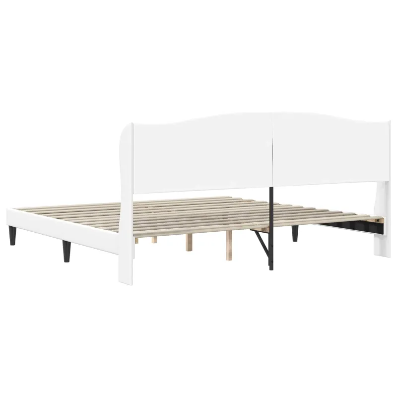 Lovos rėmas su galvūgalio Balta 180 x 200 cm Dirbtinė oda