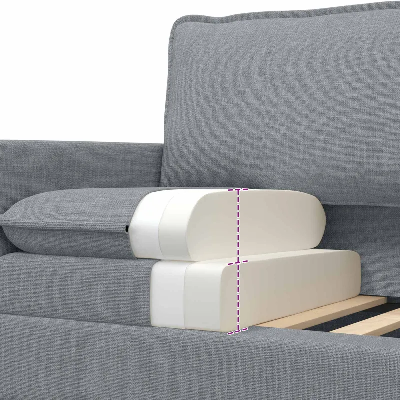 Sofa Šviesiai pilka 76 x 81 x 87,5 cm Audinys
