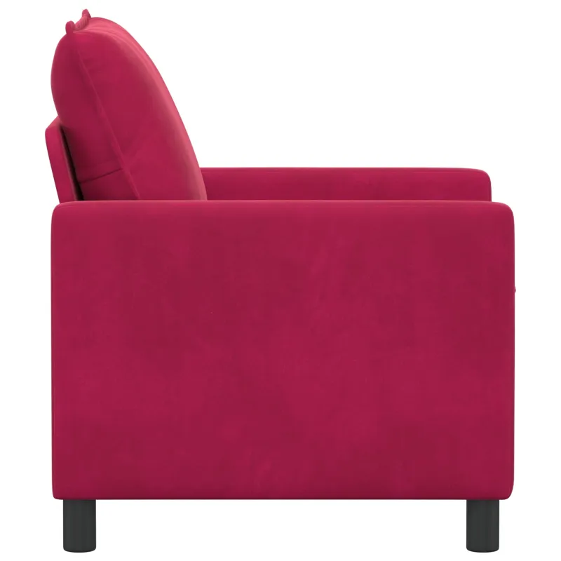 Sofa Vyno raudona 76 x 81 x 87,5 cm Aksomas