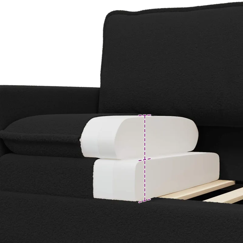 Sofa Juoda 76 x 81 x 87,5 cm Audinys