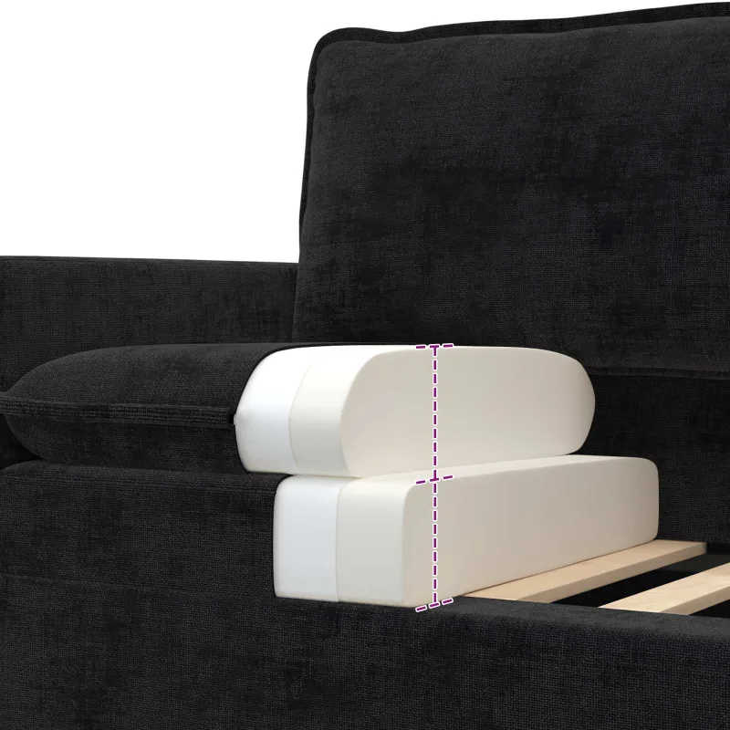 Sofa Juoda 76 x 81 x 87,5 cm Poliesteris