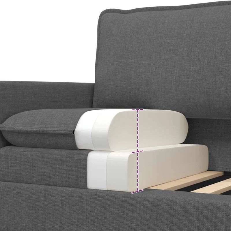 Sofa Tamsiai pilka 126 x 81 x 87,5 cm Audinys