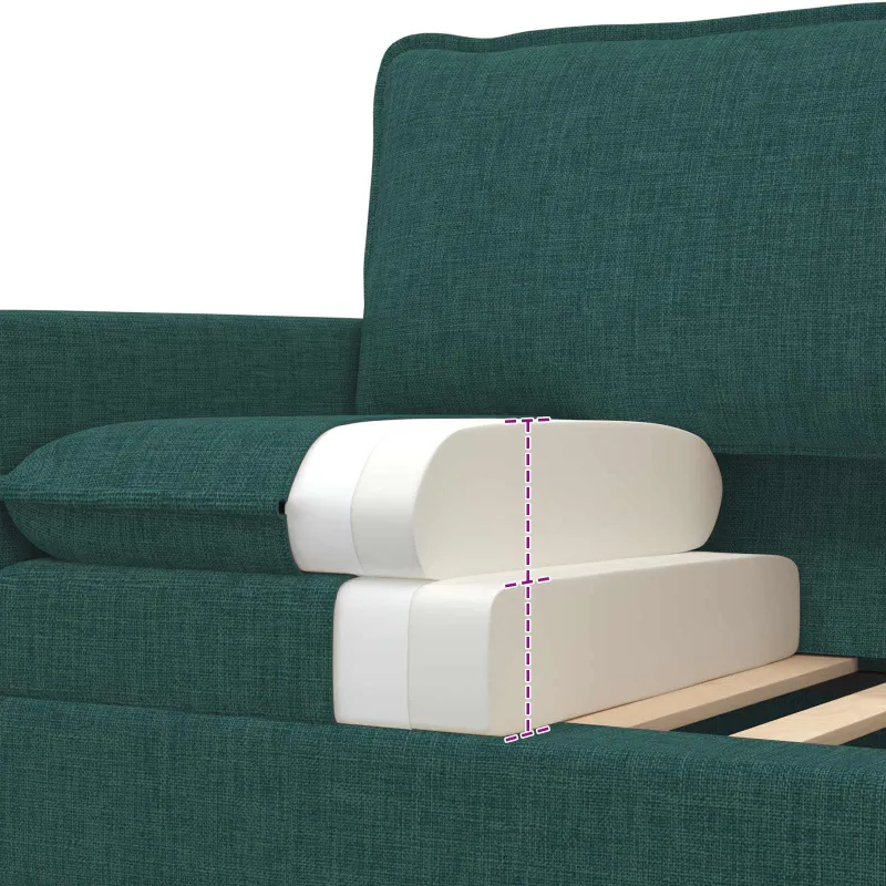Sofa Tamsiai žalia 126 x 81 x 87,5 cm Audinys