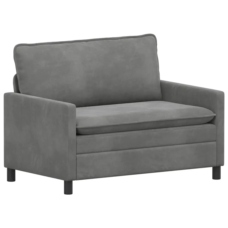 Sofa Tamsiai pilka 126 x 81 x 87,5 cm Aksomas