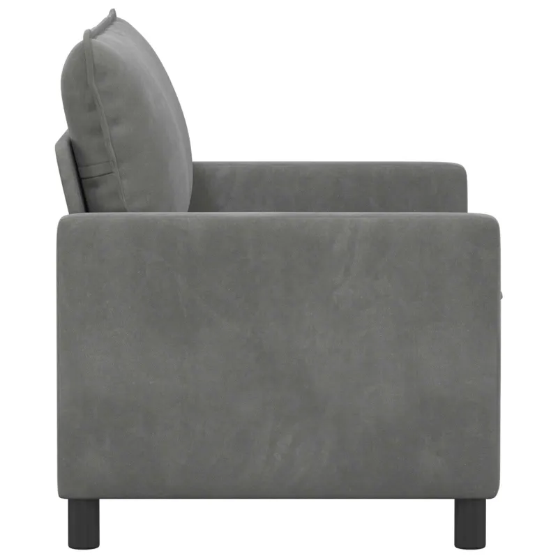 Sofa Tamsiai pilka 126 x 81 x 87,5 cm Aksomas