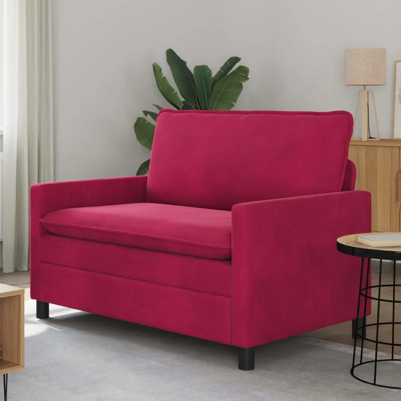 Sofa Vyno raudona 126 x 81 x 87,5 cm Aksomas