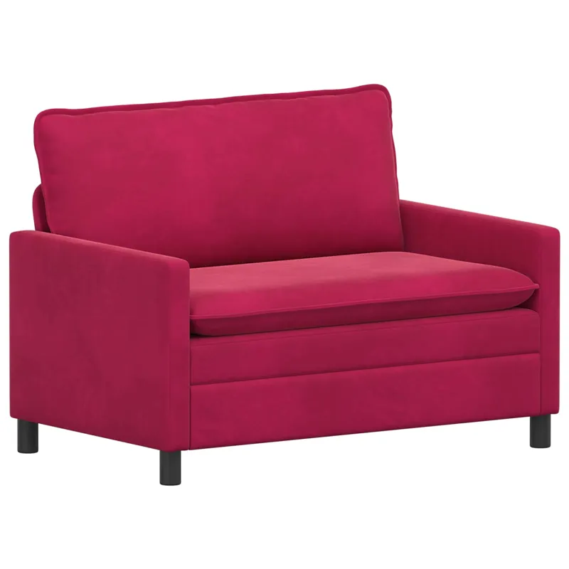 Sofa Vyno raudona 126 x 81 x 87,5 cm Aksomas