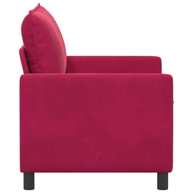 Sofa Vyno raudona 126 x 81 x 87,5 cm Aksomas
