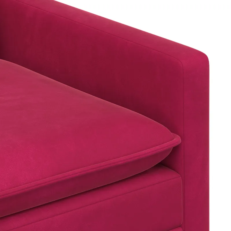 Sofa Vyno raudona 126 x 81 x 87,5 cm Aksomas