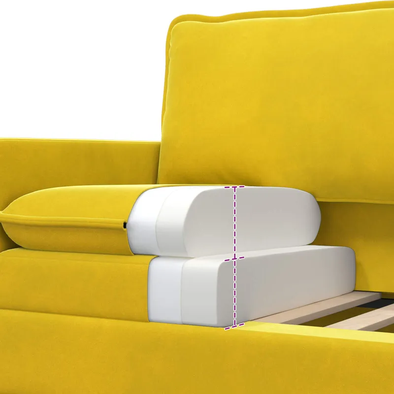 Sofa Geltona 126 x 81 x 87,5 cm Aksomas