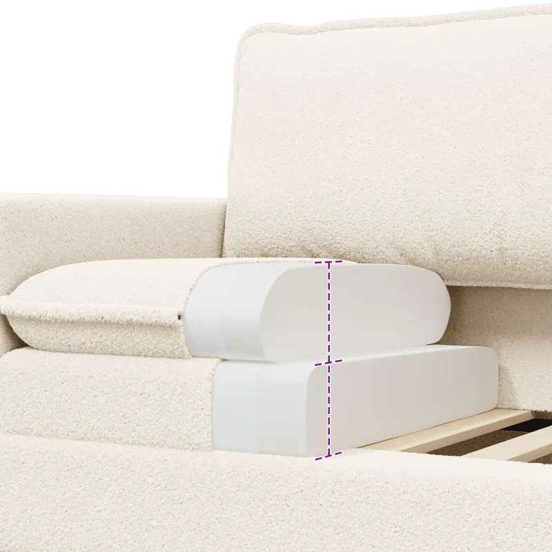 Sofa Kreminė 126 x 81 x 87,5 cm Audinys