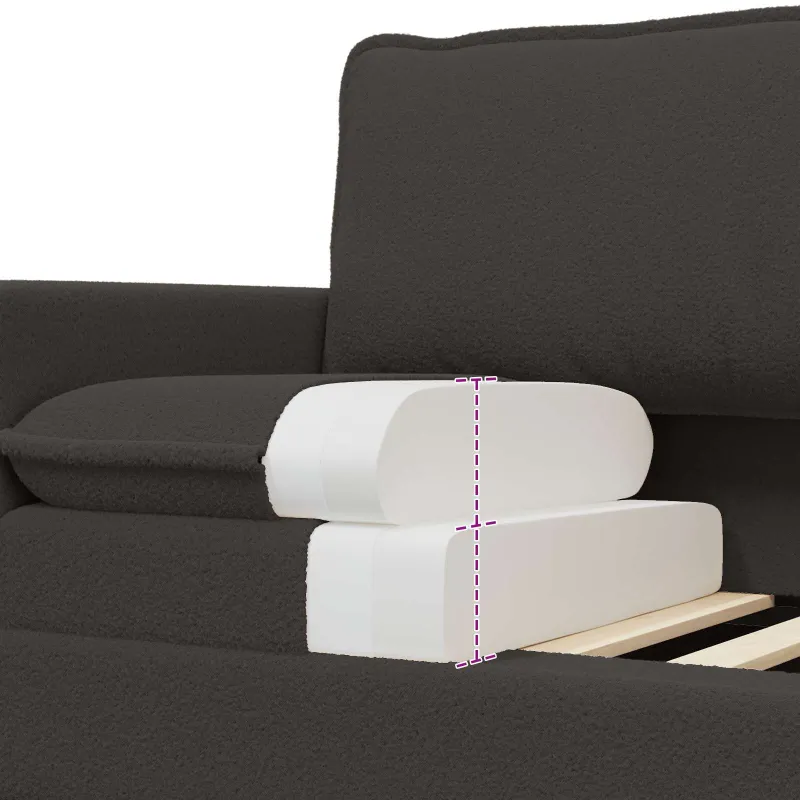 Sofa Tamsiai pilka 126 x 81 x 87,5 cm Audinys