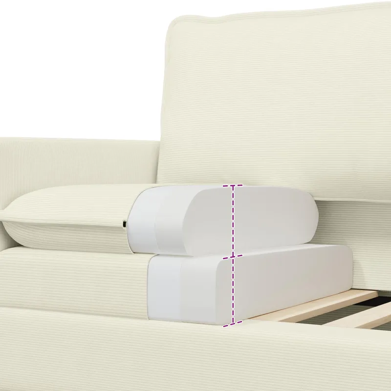 Sofa Kreminė 126 x 81 x 87,5 cm Audinys