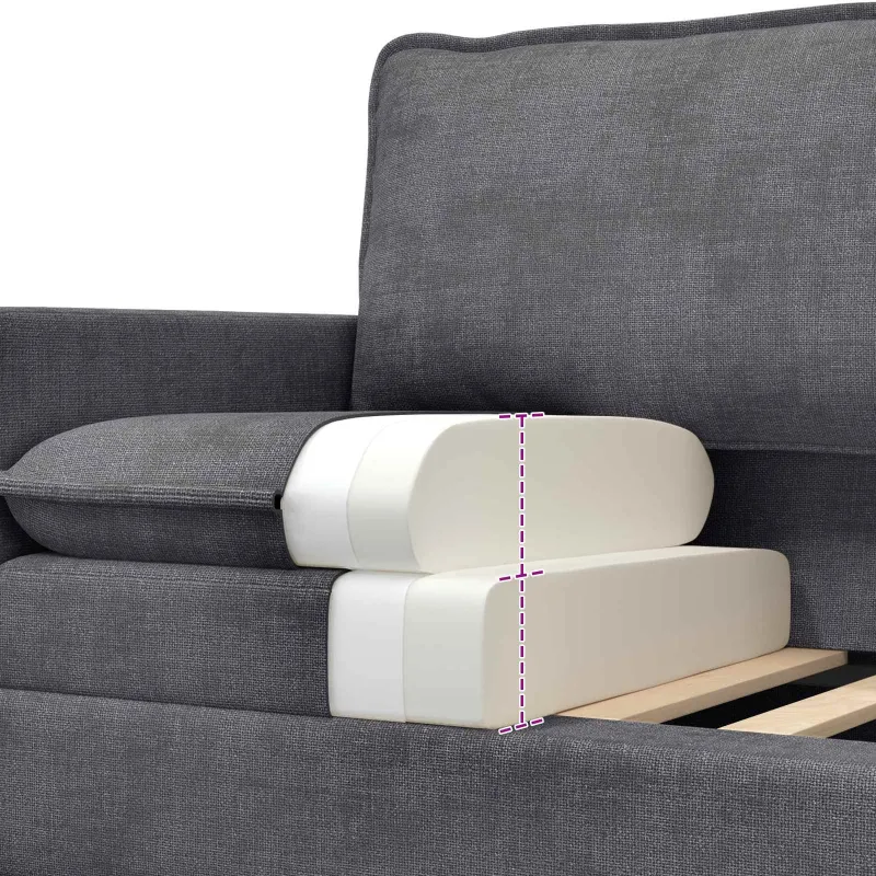 Sofa Tamsiai pilka 126 x 81 x 87,5 cm Poliesteris