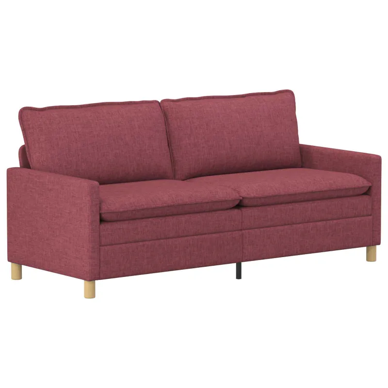 Sofa Vyno raudona 196 x 81 x 87,5 cm Audinys