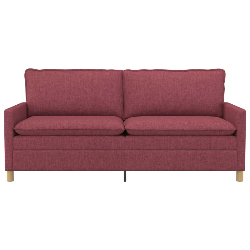 Sofa Vyno raudona 196 x 81 x 87,5 cm Audinys