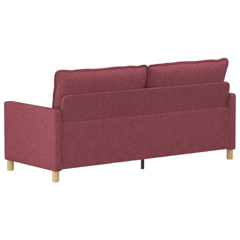 Sofa Vyno raudona 196 x 81 x 87,5 cm Audinys