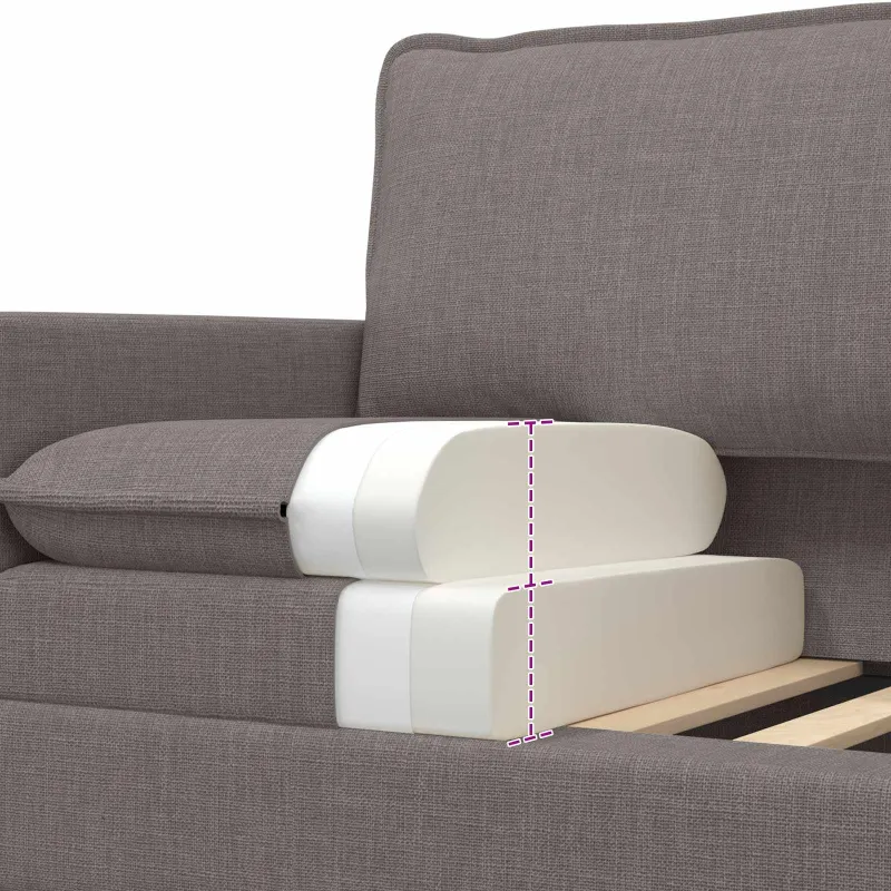 Sofa Taupe 196 x 81 x 87,5 cm Audinys