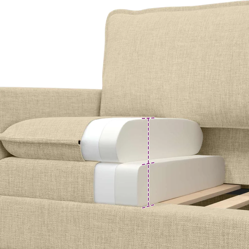 Sofa Kreminė 196 x 81 x 87,5 cm Audinys