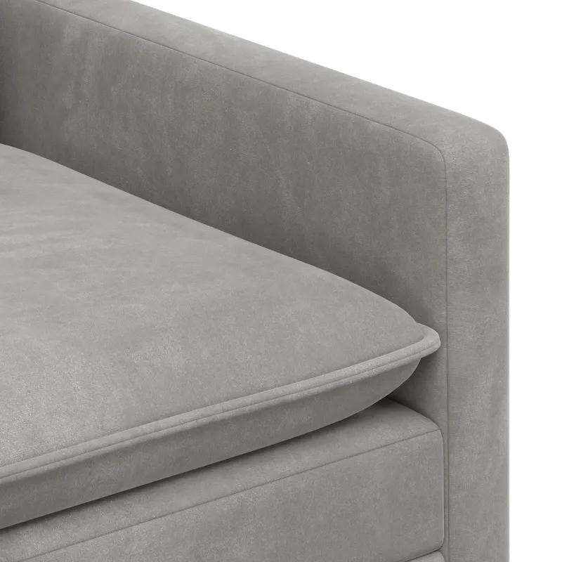 Sofa Šviesiai pilka 196 x 81 x 87,5 cm Aksomas