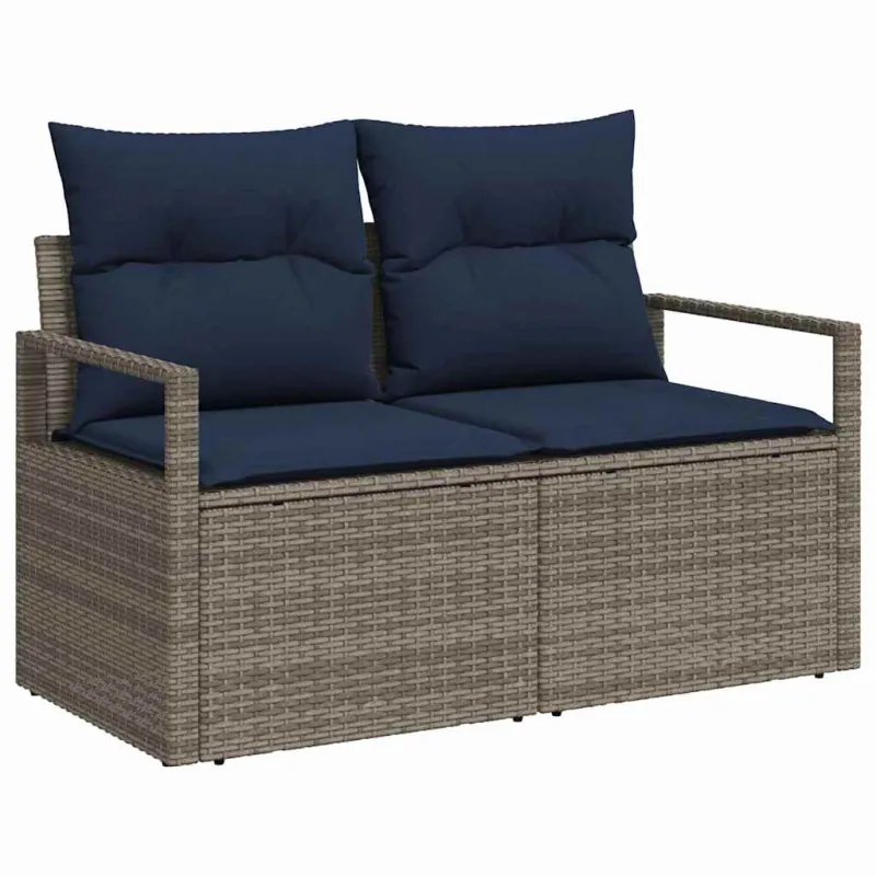 Sodo sohvaryhmä tyynyine 8 osaa, harmaa polyrataani