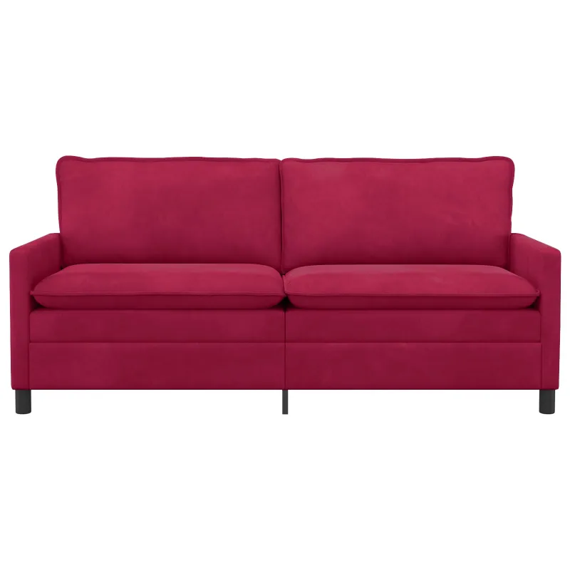 Sofa Vyno raudona 196 x 81 x 87,5 cm Aksomas