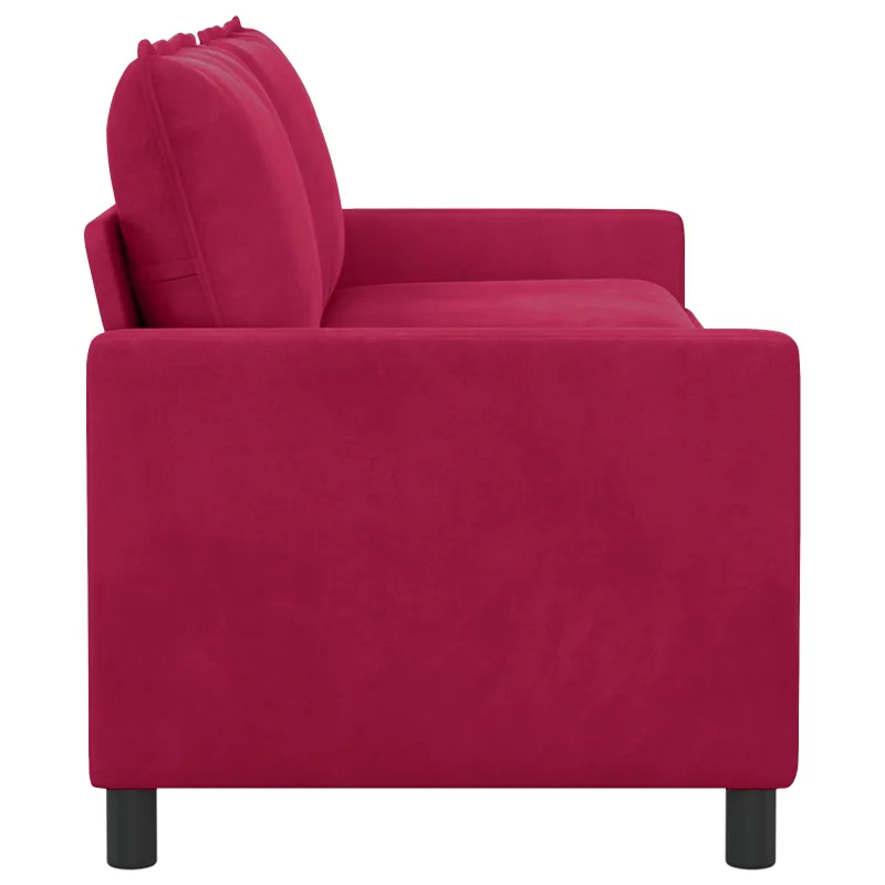 Sofa Vyno raudona 196 x 81 x 87,5 cm Aksomas
