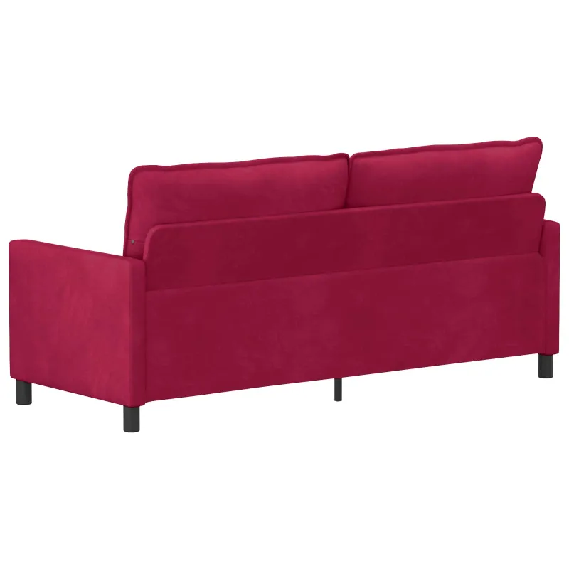 Sofa Vyno raudona 196 x 81 x 87,5 cm Aksomas