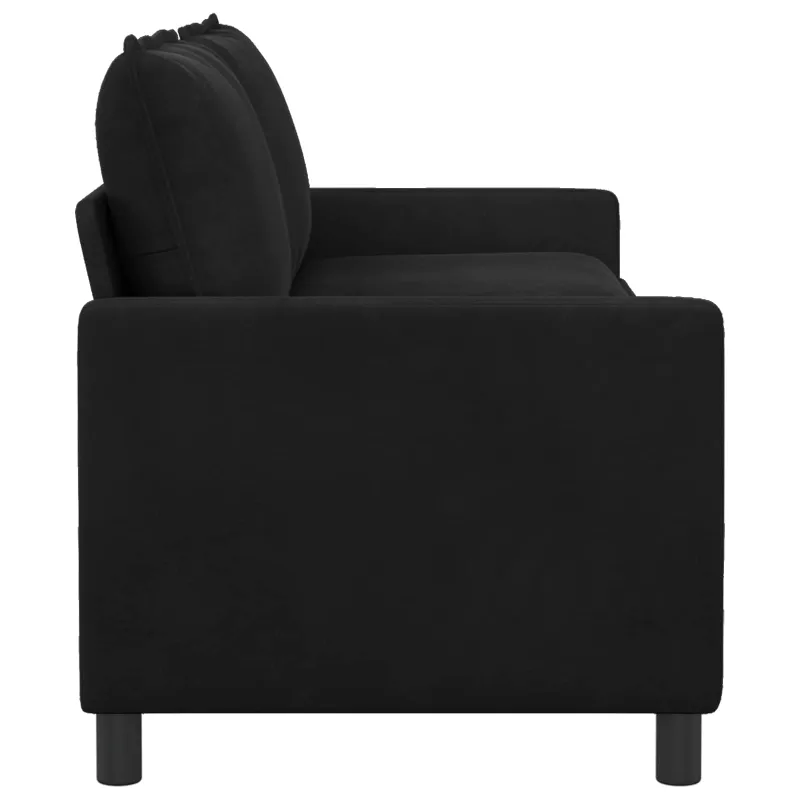 Sofa Juoda 196 x 81 x 87,5 cm Aksomas