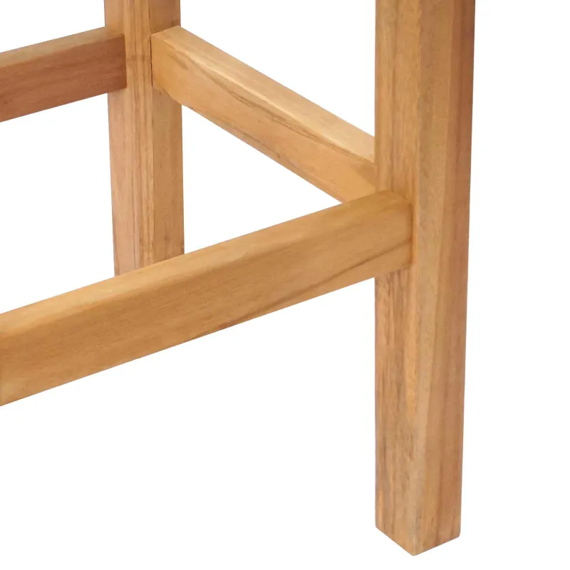 Baro taburetė 2 pcs Natūrali Kieto teka medžio