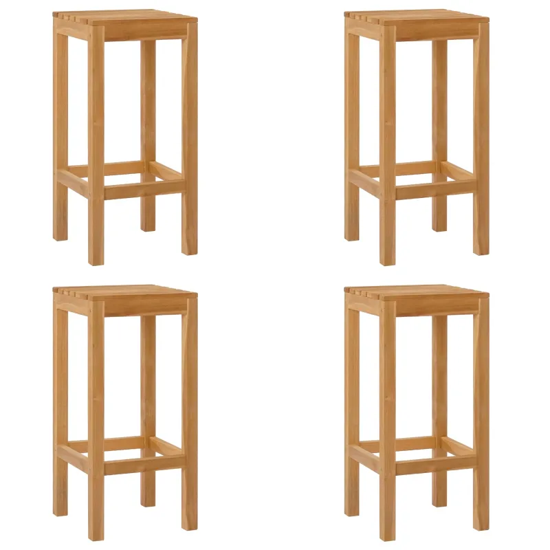 Baro taburetė 4 pcs Natūrali Kieto teka medžio