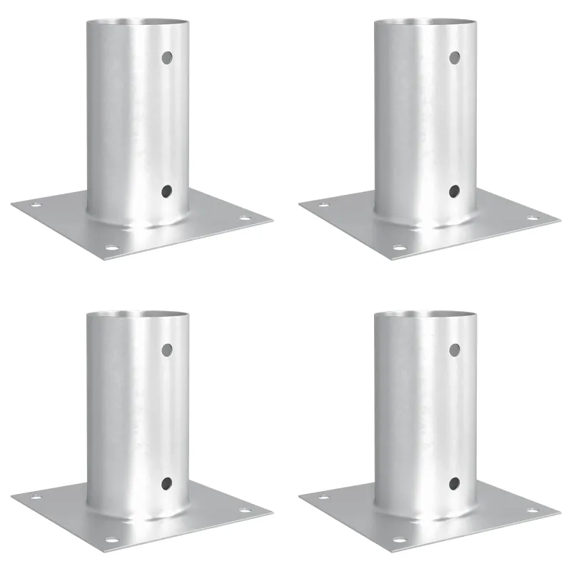 Apvalus žemės inkaras 4 pcs Sidabrinė 15 x 15 x 15 cm Metalas