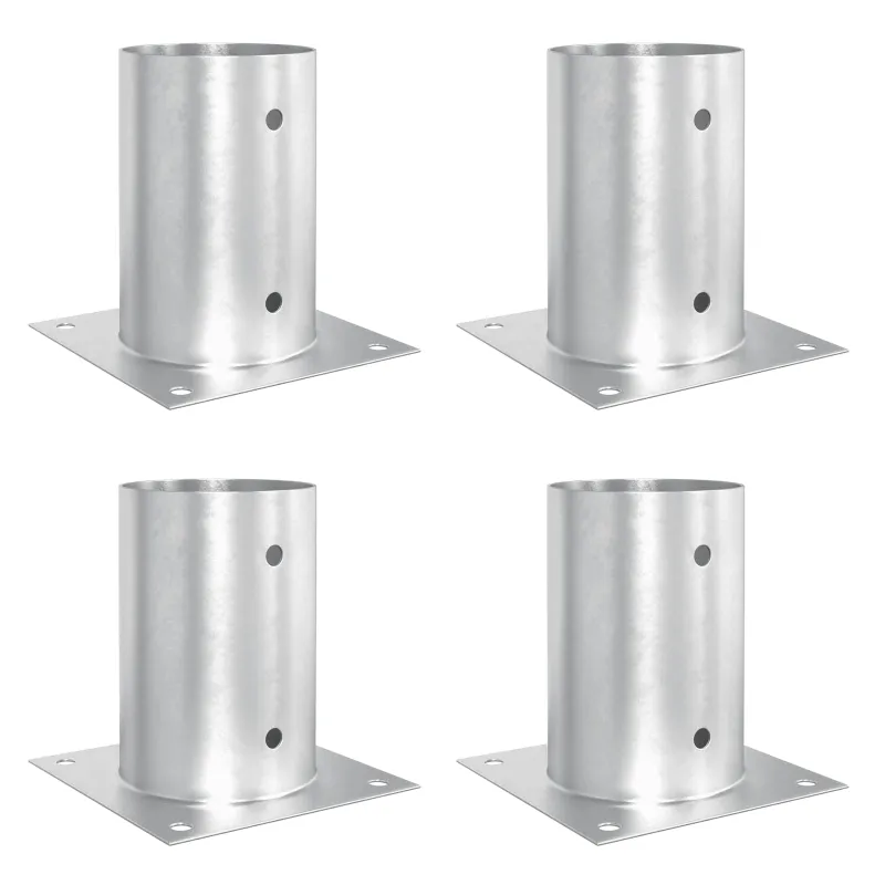 Apvalus žemės inkaras 4 pcs Sidabrinė 15 x 15 x 15 cm Metalas