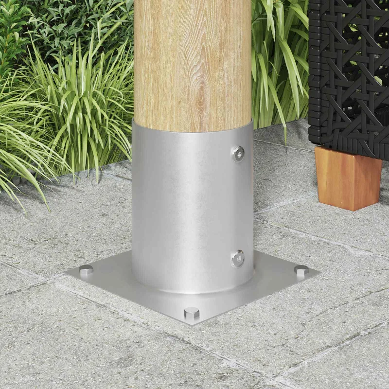 Apvalus žemės inkaras 4 pcs Sidabrinė 18 x 18 x 15 cm Metalas