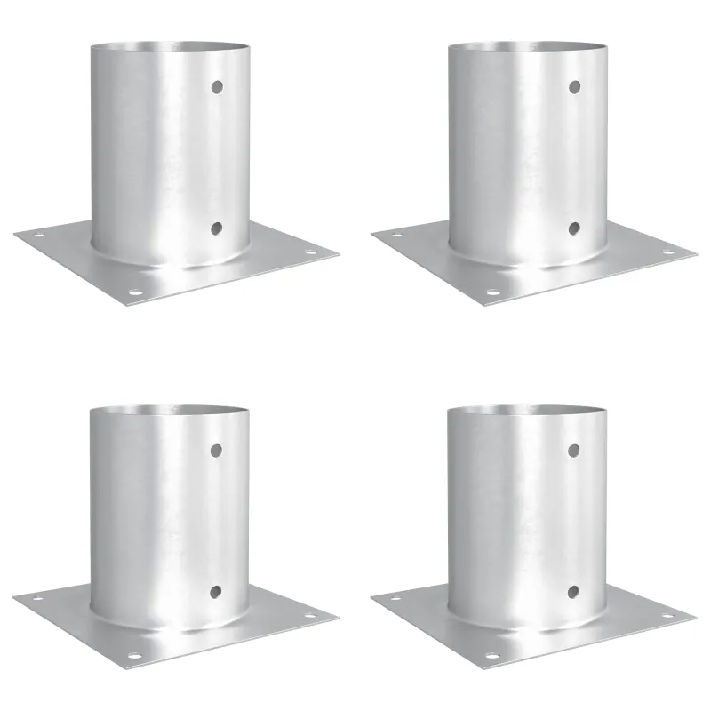 Apvalus žemės inkaras 4 pcs Sidabrinė 18 x 18 x 15 cm Metalas