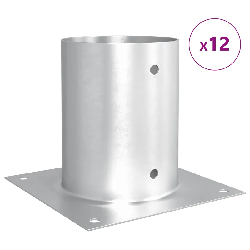 Apvalus žemės inkaras 12 pcs Sidabrinė 18 x 18 x 15 cm Metalas