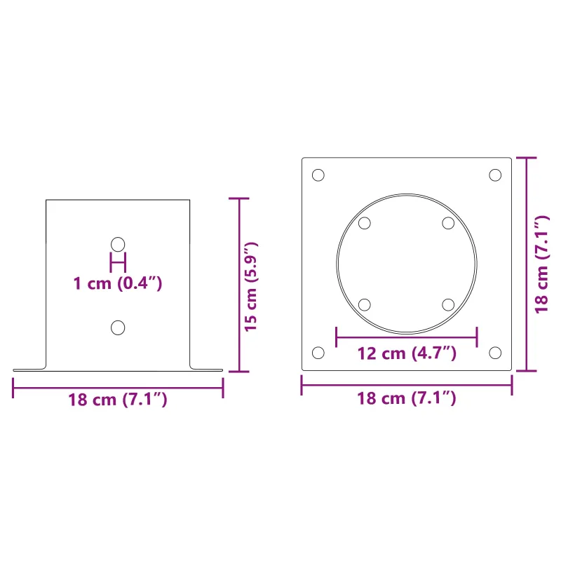 Apvalus žemės inkaras 12 pcs Sidabrinė 18 x 18 x 15 cm Metalas