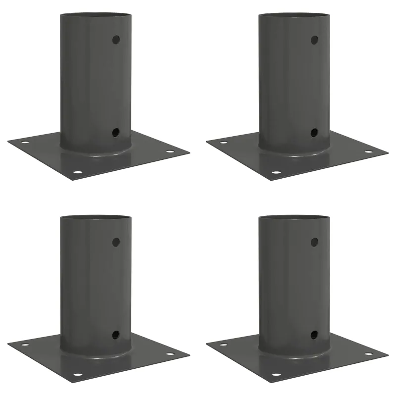 Apvalus žemės inkaras 4 pcs Antracito 15 x 15 x 15 cm Metalas